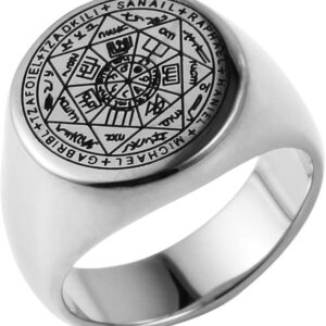 Seal of The Seven Archangels Ring Silver Gold Stainless Steel Bnads