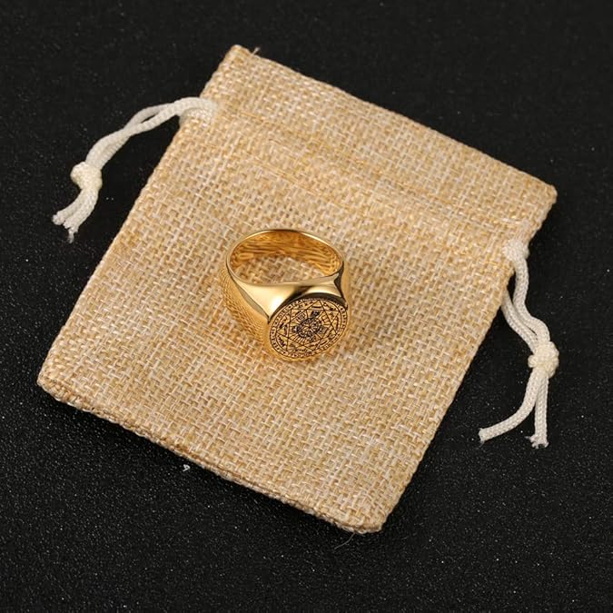 Seal of The Seven Archangels Ring Silver Gold Stainless Steel Bnads - Image 5