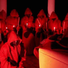 Illustration about Illuminati secret rituals for new members and symbolic initiation themes