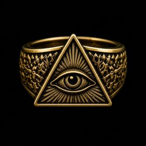 all seeing eye ring symbolizing protection power wealth and love attraction